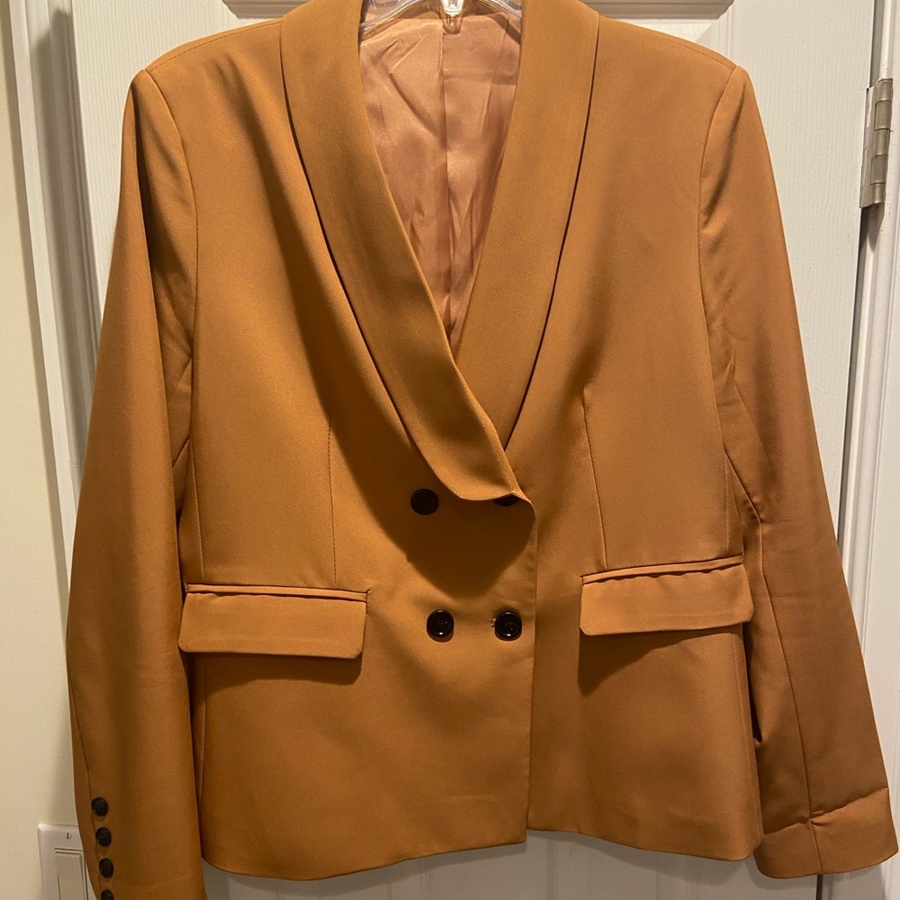 NWOT Button Blazer for Women Long Sleeve Suit Double Breasted Cardigan